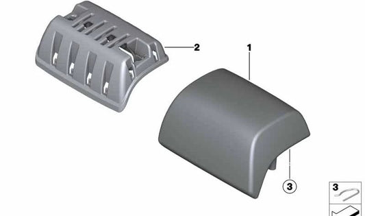 Reposacabezas de cuero negro OEM 52207279656 para BMW X6 E71 (xDrive30d, xDrive35d, xDrive35i) 2008-2014. Original BMW.