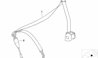 Cinturón superior delantero derecho para BMW Serie 3 E30 (OEM 72111972058). Original BMW