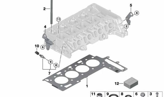 Placa sem amianto para BMW E81, E82, E87N, E88, E90, E90N, E91, E91N, E92, E93, E60N, E61N, E84, E83N (OEM 11128506129). BMW original