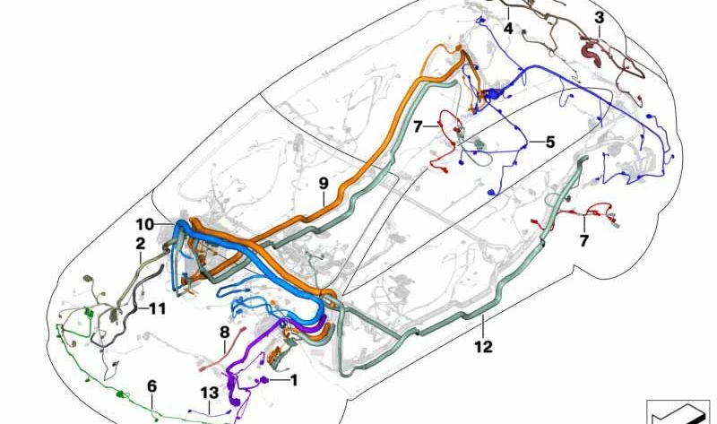Réparation du câble pour le tronc OEM 61129380277 pour la BMW 2 Série Active Touler F45 et la série 2 Grand Tourer F46. BMW d'origine.