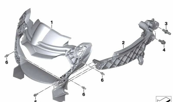 Perno roscado OEM 46637687093 para motos BMW R1200S y HP2 Sport. Original BMW Motorrad.