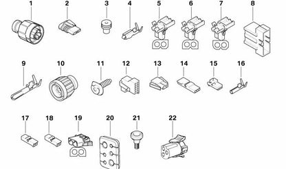 Conector de interruptor de luz OEM 61131387114 para BMW E36. BMW original.