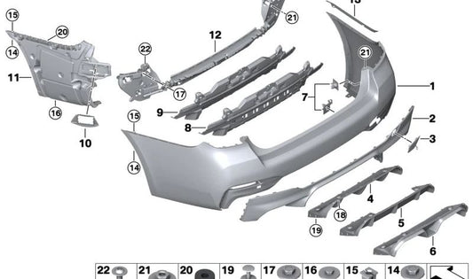 Supporto sensore PMA/PMA OEM 51129852181 per BMW F90, G30. BMW originale.