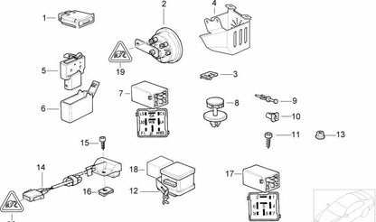 Soporte del microinterruptor para BMW E36 (OEM 65758360046). Original BMW