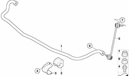 Soporte barra estabilizadora OEM 31303412789 para BMW E83. Original BMW.