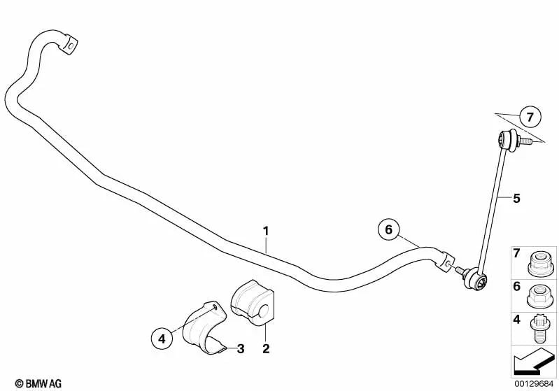 Tuerca bridada para BMW E83, E83N (OEM 31303413379). Original BMW.
