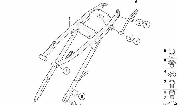 Tapón ciego OEM 46517707911 para BMW Motorrad G 650 X (GK15) modelos 0141, 0164, 0165, 0167. Compatible con años 2006 a 2009. Pieza original BMW Motorrad.