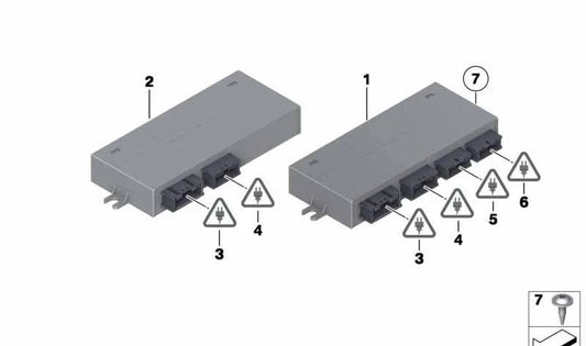 Módulo de funções traseiras para BMW F11 (OEM 61357365901). BMW original