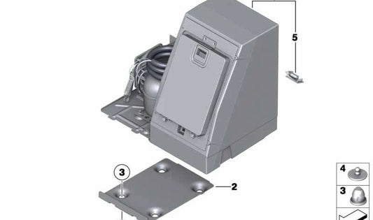 OEM 6411805261 Heiz-/Klimaanlagenmodul für BMW F01, F02, F04. Original BMW.