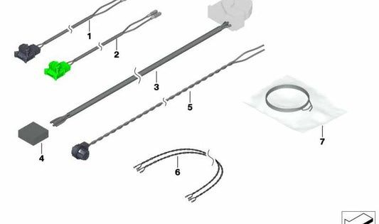 Cavo di riparazione per il sistema airbag 61129393137 per BMW G26, I3, I01. BMW originale.