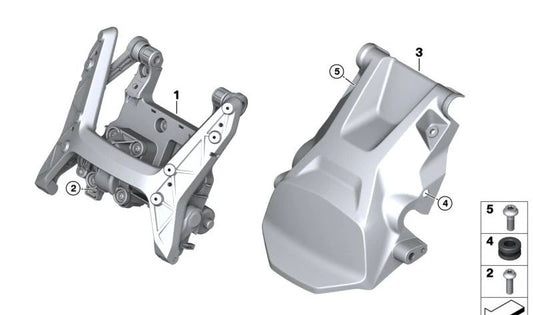 Ajustador del parabrisas eléctrico OEM 46631541500 para motos BMW R1300GS, R1300GS Adventure. Original BMW Motorrad.