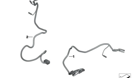 Câbles de bras transversaux droits OEM 61111542502 pour les motos BMW R 18, R 18 Classic. BMW original Motorrad.