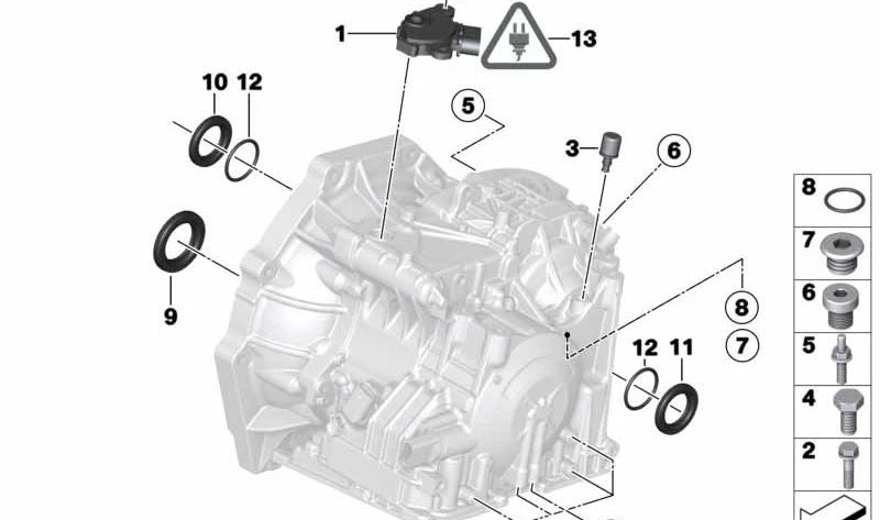 Válvula de ventilación OEM 24117551993 para MINI R52, R53 Cooper S. Original MINI.