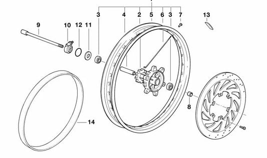 Radio delantero izquierdo OEM 36312345651 para motos BMW F650 ST (E169). Original BMW Motorrad.