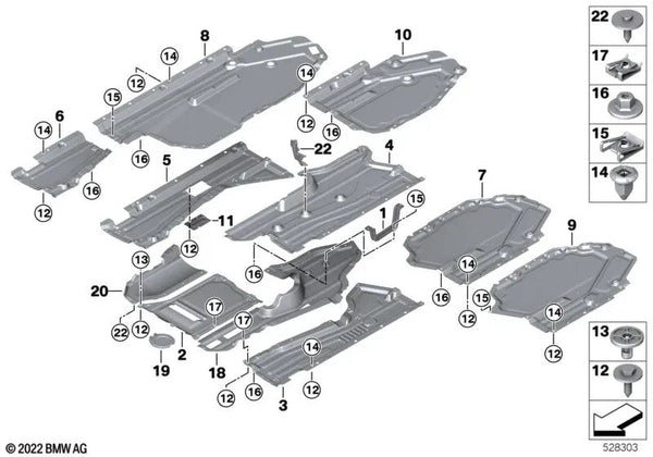 Cubierta inferior lateral izquierda para BMW F15 (OEM 51757377151). Original BMW