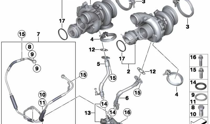 OEM Hohlschraube 11427599836 für BMW F10, F11, E70, E71, F85, F86. Original BMW.
