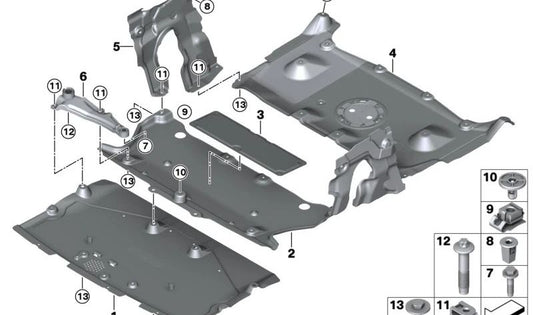 Front Engine Compartment Insulation for BMW 7 Series G70 (OEM 51759498259). Original BMW.