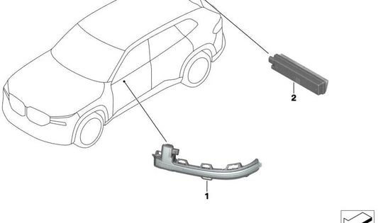 Luce interna centrale OEM 63219464591 per BMW G60, G61, G68, G90, G70, G45, G09 e Mini F65, F66, U25. BMW originale e Mini.
