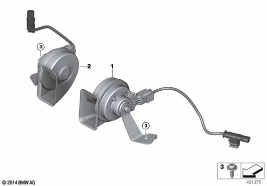 Fanfara di alto tono per BMW F48N X1 (OEM 61338737036). BMW originale