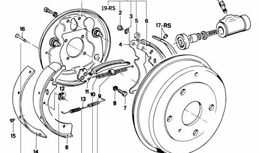 OEM 3421117060 right front brake clamp support for BMW E21. Original BMW.