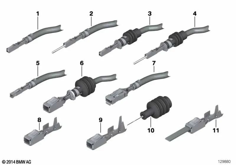 Contatto femmina Elo-Power 5.2x0.63 per BMW Series 1 E81, E82, E87, E88, F20, F21, F52, Serie 3 E36, E46, E90, E91, E92, E93, F30, F31, F34, F35, 4 Serie F32, serie 5 E39, E60, E61, Serie 6 E63, E64, Serie 7 E38, E65, E66, I01, I12, I15, I20, X1 E84, X3