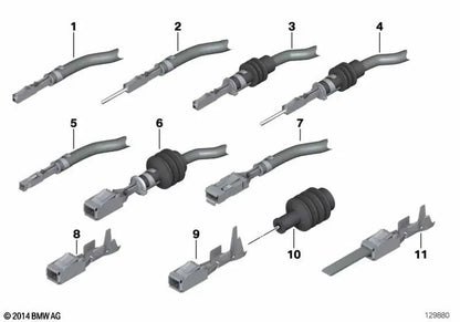 Contatto femmina Elo-Power 5.2x0.63 per BMW Series 1 E81, E82, E87, E88, F20, F21, F52, Serie 3 E36, E46, E90, E91, E92, E93, F30, F31, F34, F35, 4 Serie F32, serie 5 E39, E60, E61, Serie 6 E63, E64, Serie 7 E38, E65, E66, I01, I12, I15, I20, X1 E84, X3