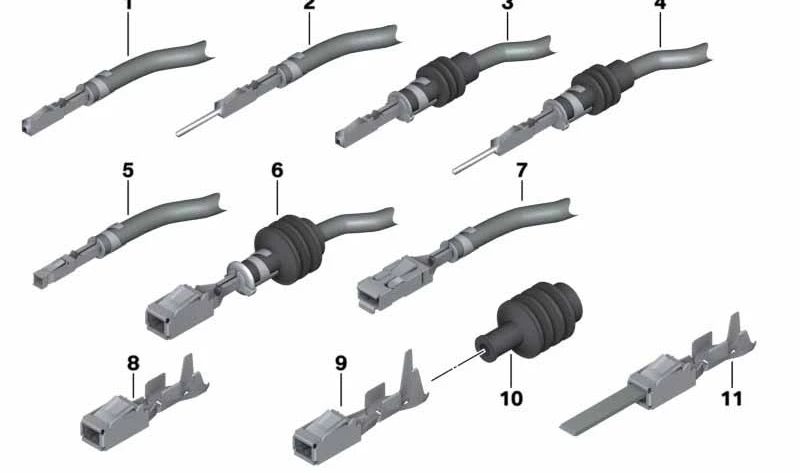 Conector hembra ELO-Power con cable OEM 61130056949 para BMW E81, E82, E87, E88, F20, F21, E36, E46, E90, E91, E92, E93, F30, F31, F34, F35, F32, G26, E39, E60, E61, E63, E64, E38, E65, E66, I01, I12, I15, I20, E84, E83, F25, E53, E70, E71, E72, E85,