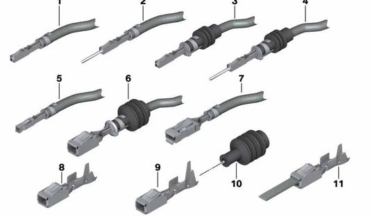 Conector hembra ELO-Power con cable OEM 61130056949 para BMW E81, E82, E87, E88, F20, F21, E36, E46, E90, E91, E92, E93, F30, F31, F34, F35, F32, G26, E39, E60, E61, E63, E64, E38, E65, E66, I01, I12, I15, I20, E84, E83, F25, E53, E70, E71, E72, E85,
