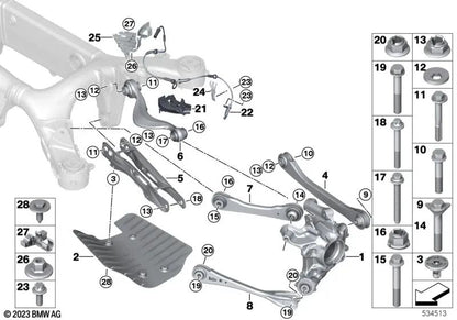 Sturzlenker for BMW G05, G06, G07 (OEM 33306878031). Genuine BMW