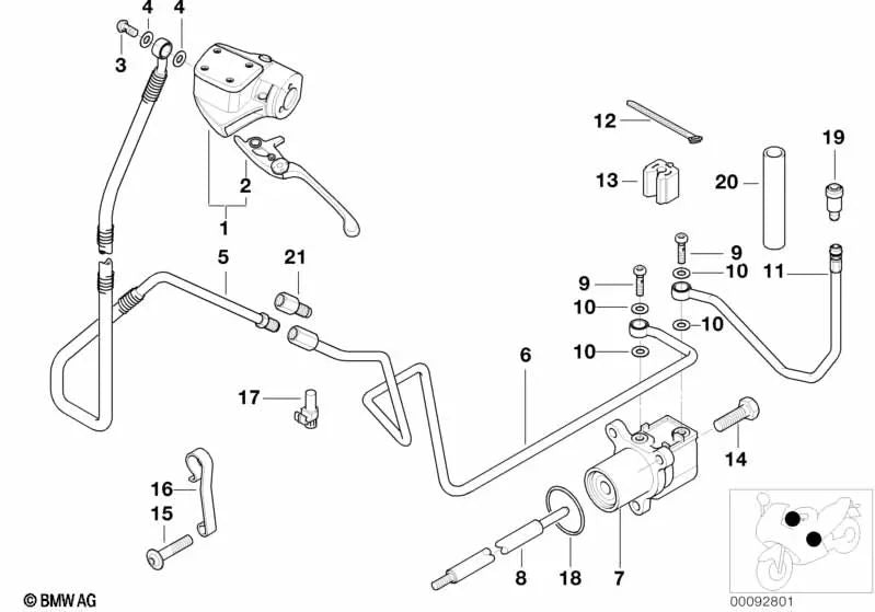 Shock absorber part for BMW 7 Series E38, 8 Series E31, BMW Motorrad R K30 (OEM 21521159564). Original BMW.