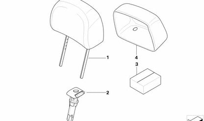 Guia direita para BMW Series 3 E46, Série 6 E63, E63N, X3 E83, E83N, X5 E53 (OEM 52108226262). BMW original
