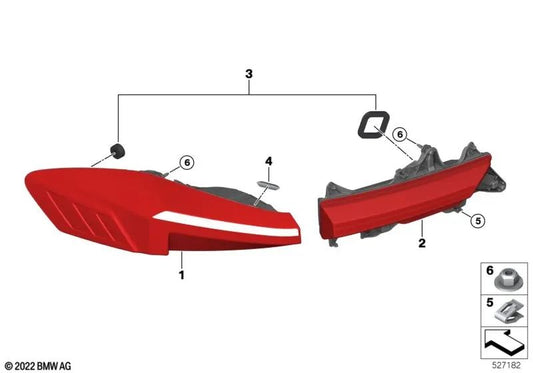 Right tailgate taillight for BMW G09 (OEM 63219879758). Original BMW.