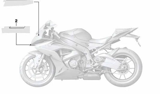 Embellecedor superior derecho OEM 51148567790 para BMW Motorrad S 1000 RR (K46, 09/2015 - 11/2018). Original BMW Motorrad.