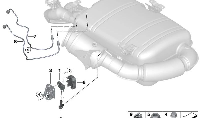 Forming tube for BMW I12, I15 (OEM 18328670612). Genuine BMW