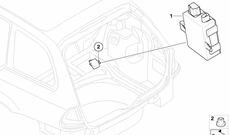 Módulo de control de bomba de combustible OEM 16146912019 para BMW E46. Original BMW.
