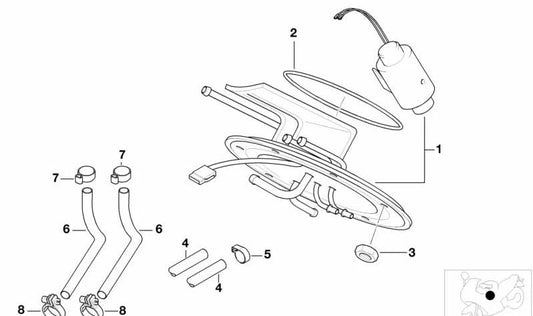 Abrazadera para tubo flexible 55-80 mm OEM 16112313574 para motos BMW R1100GS, R1150RT, R1200C, K1200RS… y más. Original BMW Motorrad.
