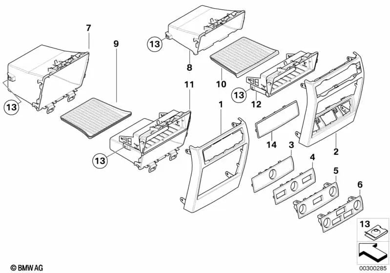 Blenda arrière pour BMW X5 E70, E70N, X6 E71, E72 (OEM 5116973511). BMW d'origine