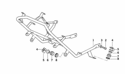 Soporte de revestimiento delantero OEM 46632313026 para motos BMW R1100RS, R1150RS, R1150RT... y más. Original BMW Motorrad.
