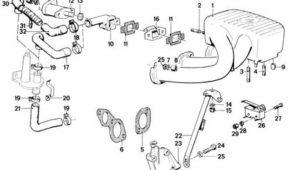 Tubo para BMW Serie 3 E21, E30 Serie 5 E12, E28 (OEM 11611267837). Original BMW