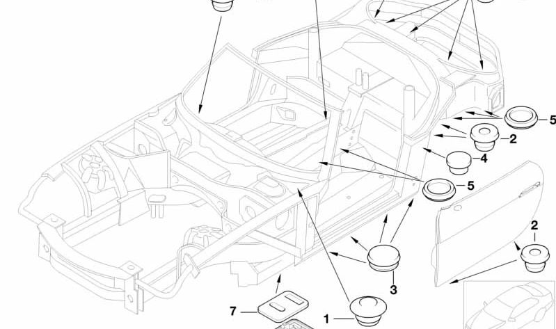 OEM -Schließstecker 33311137456 für BMW E81, E82, E87, E88, E90, E91, E92, E93, E60, E61, E84, E83, E85, E86, E52. Original BMW.