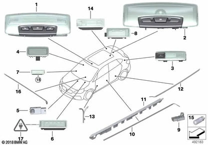 Módulo LED para BMW F52, F45, F46, F30, F31, F34, F35, F80, F32, F33, F36, F82, F83, F10, F11, F18, F01N, F02N, F48, F49 (OEM 63319353133). Original BMW