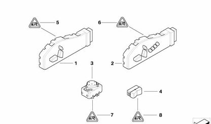 Interruptor ajuste longitudinal del asiento OEM 61318099495 para BMW E46, E64. Original BMW.