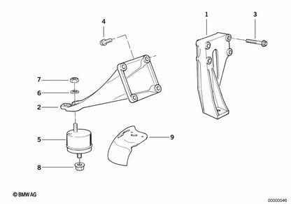 Soporte derecho para BMW Serie 5 E34 (OEM 11811135948). Original BMW