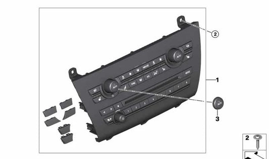 Kit de reparación para unidad de radio y climatización OEM 64119388812 para BMW F15, F85, F16, F86. Original BMW.
