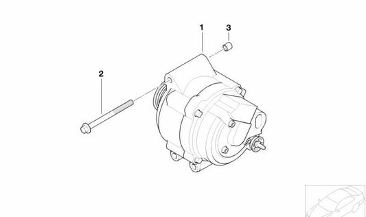 Casquillo soporte para generador OEM 12317516819 para MINI R50, R52, R53. Original MINI.