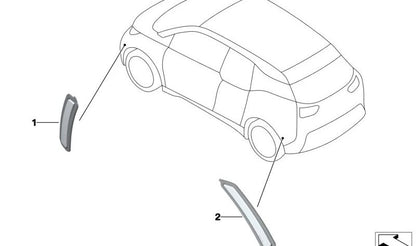 Catadióptrico lateral derecho OEM 63117295690 para BMW i3 (I01, I01N). Original BMW.