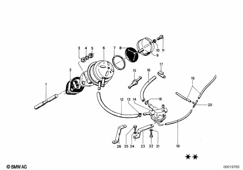 Isolateur pour BMW 3 E21 Series, E30 Series 5 E12, E28 Series 6 E24 Series 7 E23 (OEM 13310075752). BMW d'origine