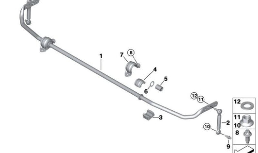 Arandela M10 200HV A2 OEM 41008427218 para BMW M4 GT3 Motorsport (MOSP, 2022-2027). Original BMW.