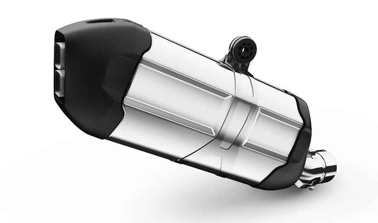 Silenciador trasero cromado OEM 18518559521 para motos BMW R 1250 GS, R 1250 GS Adventure, R 1200 GS, R 1200 GS Adventure. Original BMW Motorrad.