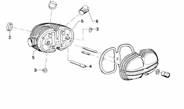 Asiento de válvula de escape sin plomo OEM 11121338346 para BMW (Modelos compatibles: E30, E32, E34, E28, E24, E23, E21, E12). Original BMW.